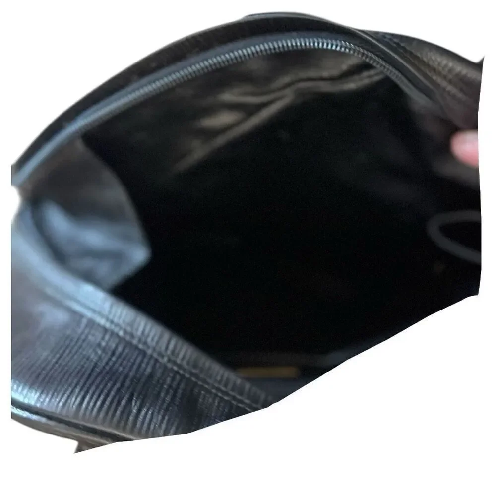 Cosci‎ Handmade In Italy Black Leather Shoulder Bag Quiet Luxury Capsule
